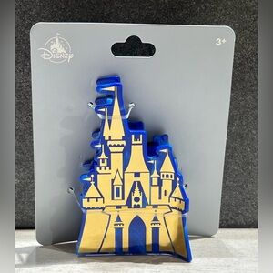 Disney Parks Cinderella Castle Marble Blue Gold Hair Claw Clip NEW